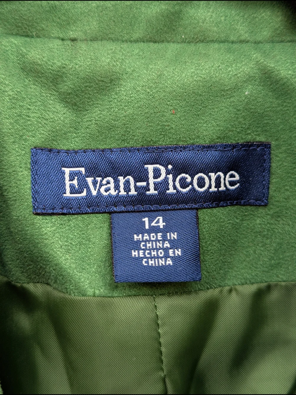Evan-Picone Faux Suede Zip Up Blazer Jacket 14 Vintage Corporate Goth Women's - Picture 3 of 10